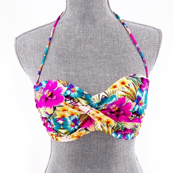 Victoria's Secret Other - Victoria’s Secret Tropical Bandeau Bikini Top 34D